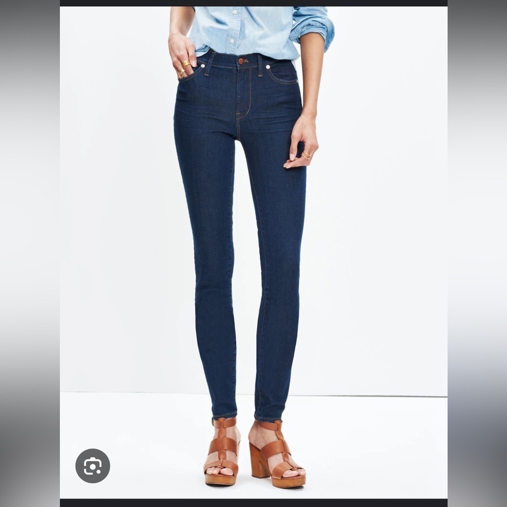 MADEWELL 9” High-Rise Skinny Jeans Dark Wash